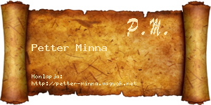 Petter Minna névjegykártya